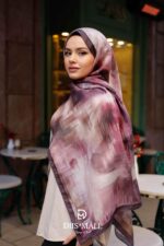 Firgun Desen Soft Şal - Mürdüm