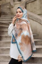 Firgun Desen Soft Şal - Kahve Yeşil - Görsel 5