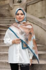 Firgun Desen Soft Şal - Kahve Yeşil - Görsel 2