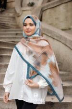 Firgun Desen Soft Şal - Kahve Yeşil - Görsel 4