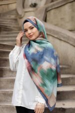 Firgun Desen Soft Şal - Adaçayı Mavisi