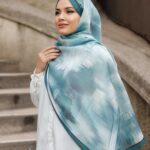 Firgun Desen Soft Şal - Turkuaz