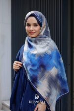 Firgun Desen Soft Şal - Lacivert Mavi - Görsel 6