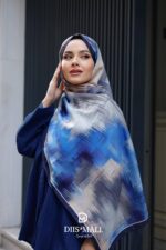 Firgun Desen Soft Şal - Lacivert Mavi - Görsel 3