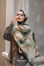 Firgun Desen Soft Şal - Yeşil Krem - Görsel 4