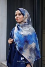 Firgun Desen Soft Şal - Lacivert Mavi - Görsel 2