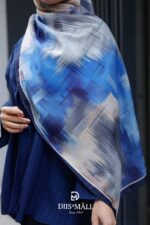 Firgun Desen Soft Şal - Lacivert Mavi - Görsel 4