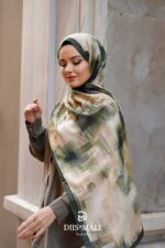 Firgun Desen Soft Şal - Yeşil Krem