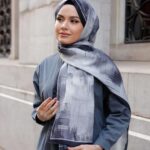 Firgun Desen Soft Şal - Siyah Gri