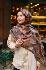 Authera Desen Soft Şal - Kiremit Kahve - Görsel 6