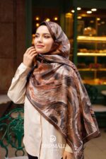 Authera Desen Soft Şal - Kiremit Kahve - Görsel 2