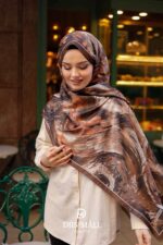 Authera Desen Soft Şal - Kiremit Kahve - Görsel 3