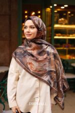 Authera Desen Soft Şal - Kiremit Kahve - Görsel 5