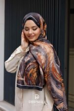 Authera Desen Soft Şal - Koyu Kahve - Görsel 5