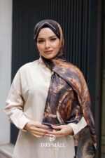 Authera Desen Soft Şal - Koyu Kahve - Görsel 3