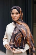 Authera Desen Soft Şal - Koyu Kahve