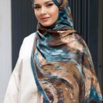 Authera Desen Soft Şal - Petrol Yeşili