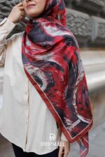 Authera Desen Soft Şal - Kırmızı Siyah - Görsel 6