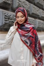Authera Desen Soft Şal - Kırmızı Siyah - Görsel 2