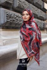 Authera Desen Soft Şal - Kırmızı Siyah - Görsel 3