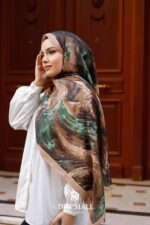 Authera Desen Soft Şal - Krem Yeşil - Görsel 4