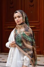 Authera Desen Soft Şal - Krem Yeşil - Görsel 2