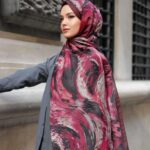 Authera Desen Soft Şal - Bordo