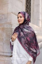 Estella Desen Soft Şal - Mürdüm