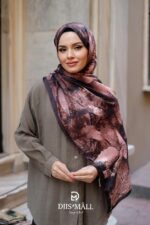 Estella Desen Soft Şal - Koyu Kahve - Görsel 4