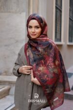 Estella Desen Soft Şal - Bordo - Görsel 6