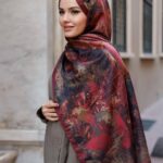 Estella Desen Soft Şal - Bordo