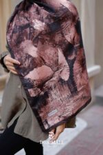 Estella Desen Soft Şal - Koyu Kahve - Görsel 5