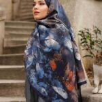 Estella Desen Soft Şal - Lacivert