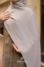 Gofret Desen Müslin Şal - Kum - Görsel 6