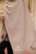 Gofret Desen Müslin Şal - Vizon - Görsel 6