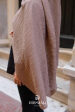 Gofret Desen Müslin Şal - Kahve - Görsel 6