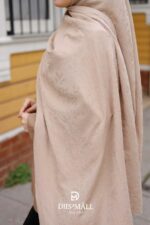 Zeytin Dalı Dubai Organic Şal - Kum Beji - Görsel 6