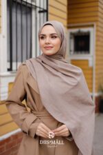 Zeytin Dalı Dubai Organic Şal - Toprak