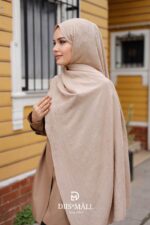 Zeytin Dalı Dubai Organic Şal - Kum Beji