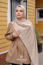 Zeytin Dalı Dubai Organic Şal - Kum Beji - Görsel 4