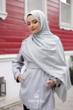 Zeytin Dalı Dubai Organic Şal - Gümüş - Görsel 3