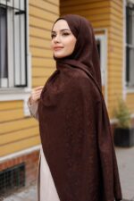 Zeytin Dalı Dubai Organic Şal - Kahve