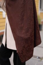 Zeytin Dalı Dubai Organic Şal - Kahve - Görsel 6