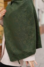 Zeytin Dalı Dubai Organic Şal - Yeşil - Görsel 6