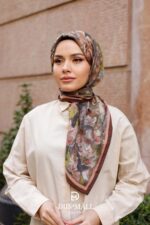 Pamila Viskon Eşarp - Karamel - Görsel 3