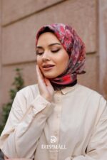 Pamila Viskon Eşarp - Bordo - Görsel 5