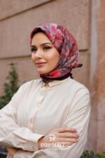 Pamila Viskon Eşarp - Bordo - Görsel 2