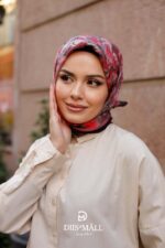 Pamila Viskon Eşarp - Bordo - Görsel 4