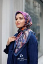 Pamila Viskon Eşarp - Mürdüm Mavi