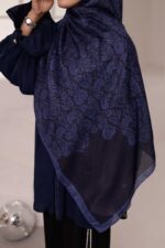 Nevra Desen Soft Şal - Lacivert - Görsel 6